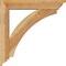 Ekena Millwork Thorton Traditional Rough Sawn Bracket w/ Offset Brace, Western Red Cedar, 6"W x 30"D x 30"H BKT0604X30X30THR01RWR - alternate 3